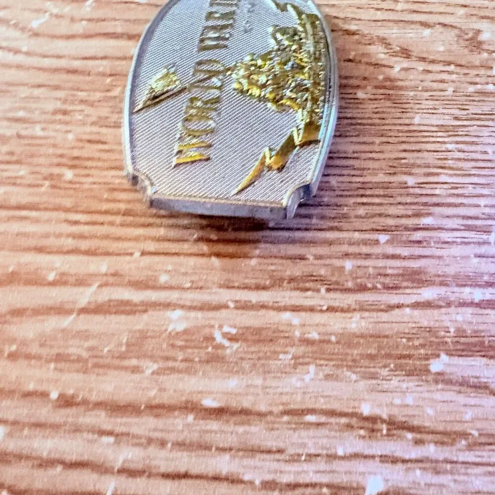 World War II Belt Buckle 1941-1945 Remembered Back is Numbered Silver Tone